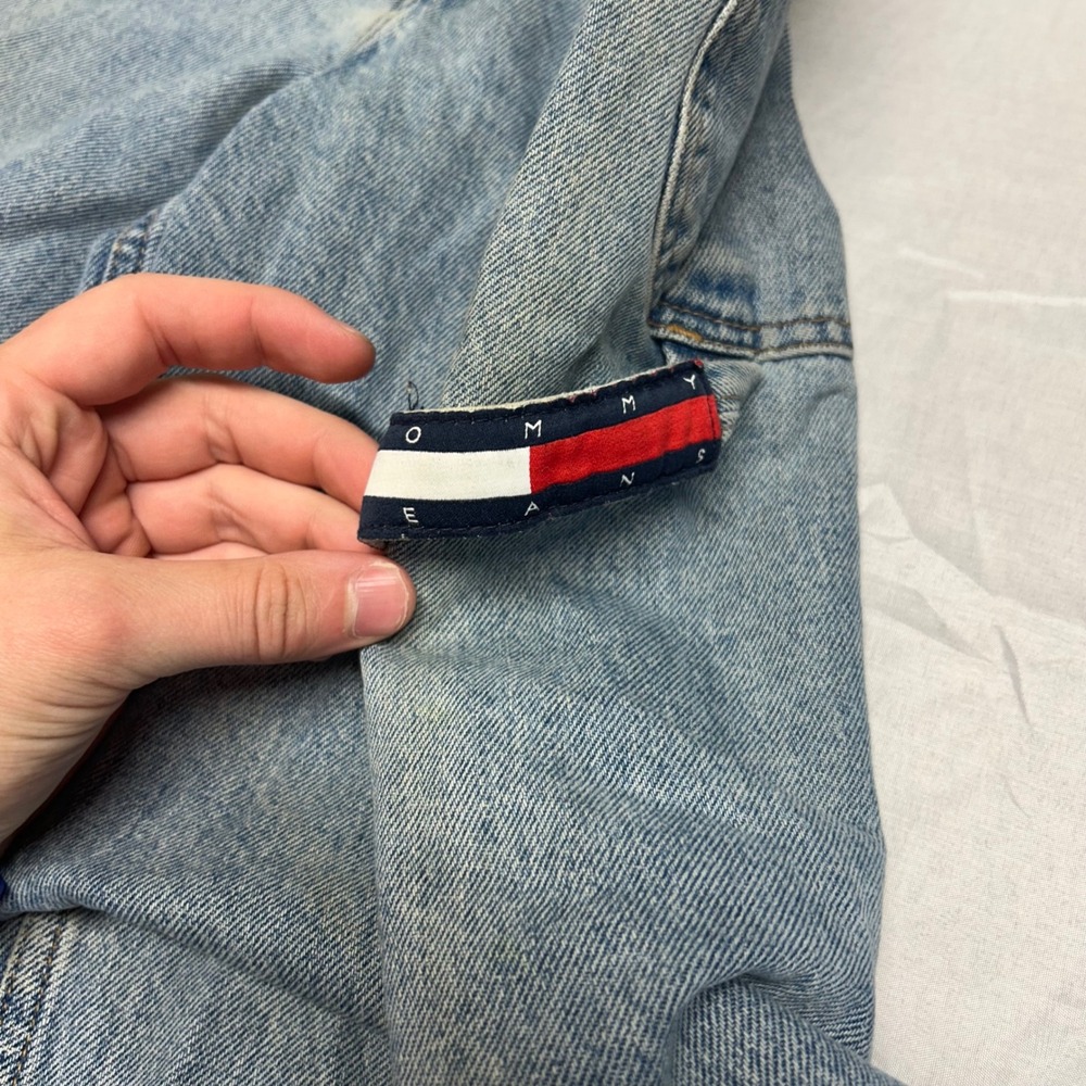 Vintage Tommy Hilfiger Carpenter Jeans Mens 29x34 Light Wash Baggy Denim Blue - Picture 4 of 10